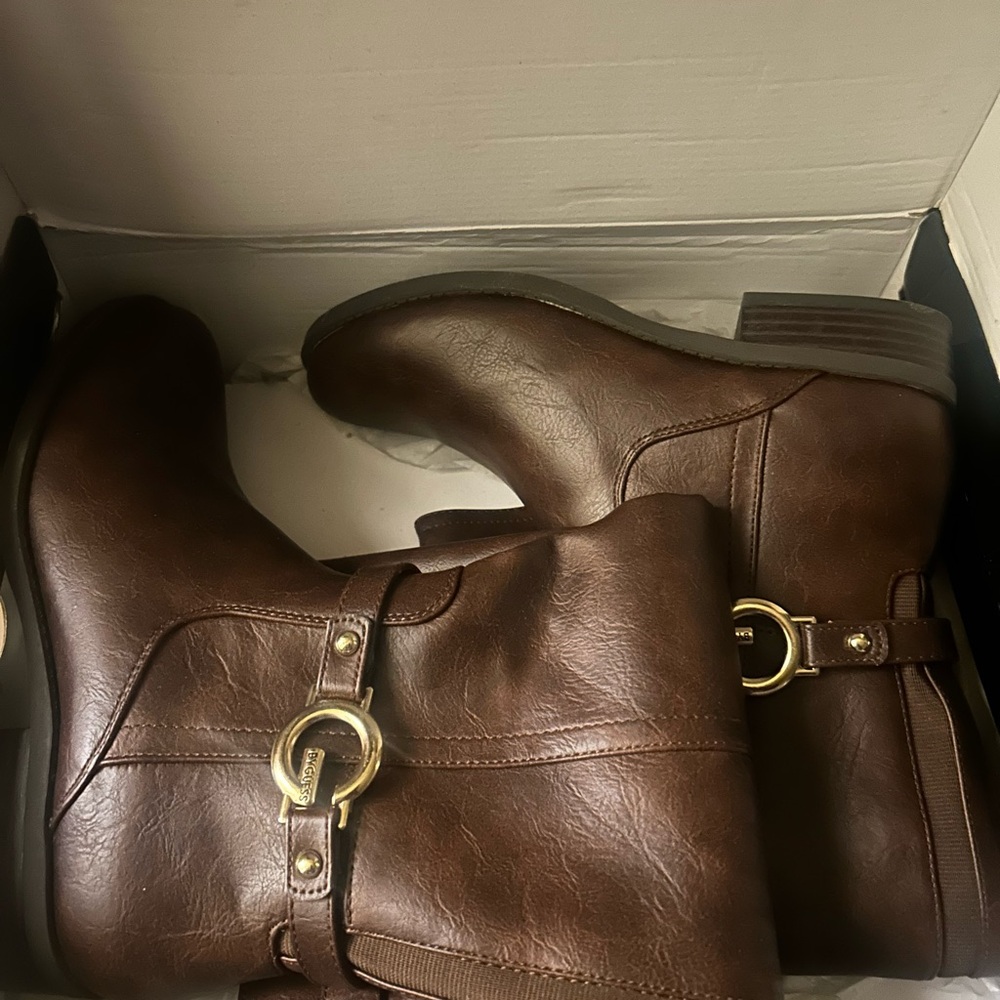 G by Guess Chocolate Over the Knee Boots
